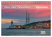 Ibiza und Formentera Impressionen (Tischkalender 2025 DIN A5 quer), CALVENDO Monatskalender