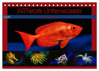 Artwork Unterwasser - Erlebnis Tauchen (Tischkalender 2025 DIN A5 quer), CALVENDO Monatskalender