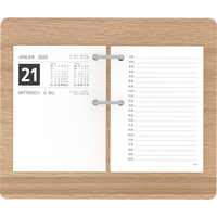 Holzuntersatz für Umlege-Kalender - 18,5x15,5 cm - mit Stiftablage - sehr stabil - 331-0000