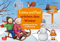 Emma und Paul erleben den Winter. Erzählschienen-Figurenset