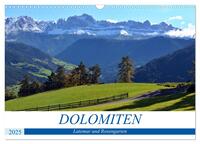 Dolomiten - Latemar und Rosengarten (Wandkalender 2025 DIN A3 quer), CALVENDO Monatskalender