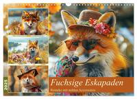 Fuchsige Eskapaden. Reineke mit noblen Accessoires (Wandkalender 2025 DIN A3 quer), CALVENDO Monatskalender