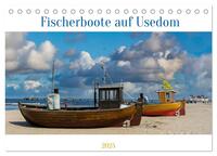 Fischerboote auf Usedom (Tischkalender 2025 DIN A5 quer), CALVENDO Monatskalender