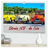 Citroën 2CV - die Ente (hochwertiger Premium Wandkalender 2025 DIN A2 quer), Kunstdruck in Hochglanz