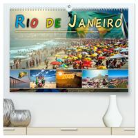 Rio de Janeiro, Stadt des Sonnenscheins (hochwertiger Premium Wandkalender 2025 DIN A2 quer), Kunstdruck in Hochglanz