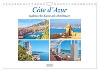 Côte d’Azur - malerische Küste am Mittelmeer (Wandkalender 2025 DIN A4 quer), CALVENDO Monatskalender