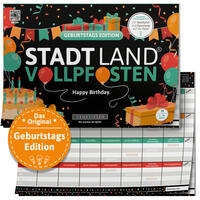 DENKRIESEN - STADT LAND VOLLPFOSTEN® - GEBURTSTAGS EDITION - "Happy Birthday." - A4