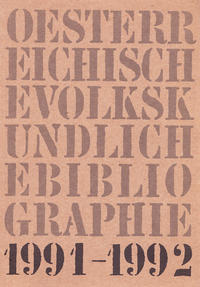 Österreichische Volkskundliche Bibliographie / Österreichische Volkskundliche Bibliographie