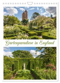 Gartenparadiese in England (Wandkalender 2025 DIN A4 hoch), CALVENDO Monatskalender