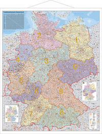 Deutschland Postleitzahlenkarte Großformat