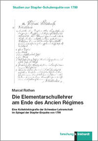 Die Elementarschullehrer am Ende des Ancien Régimes