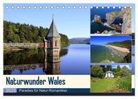 Naturwunder Wales (Tischkalender 2025 DIN A5 quer), CALVENDO Monatskalender