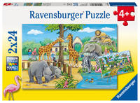 Children's puzzle 2x24 Teile - Willkommen im Zoo