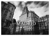 Madrid - Schwarz-Weiß Impressionen (Wandkalender 2025 DIN A3 quer), CALVENDO Monatskalender