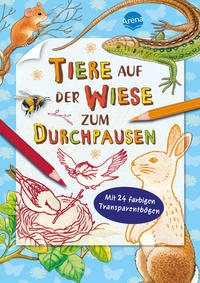 Tiere auf der Wiese zum Durchpausen