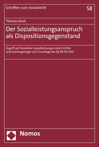 Der Sozialleistungsanspruch als Dispositionsgegenstand