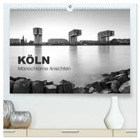 Köln - monochrome Ansichten (hochwertiger Premium Wandkalender 2025 DIN A2 quer), Kunstdruck in Hochglanz