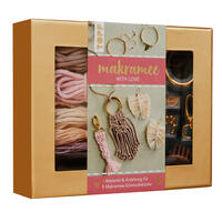 Makramee-Schmuckset „With Love“ (Rosé/Natur)