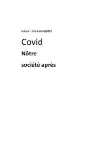 Covid nôtre société après