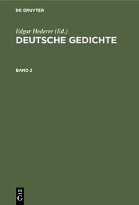 Deutsche Gedichte / Deutsche Gedichte. Band 2