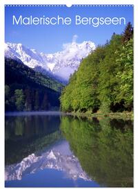 Malerische Bergseen (Wandkalender 2025 DIN A2 hoch), CALVENDO Monatskalender