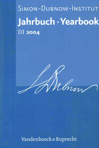 Jahrbuch des Simon-Dubnow-Instituts / Simon Dubnow Institute Yearbook III/2004