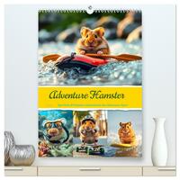 Adventure Hamster - Sportliche KI Hamster präsentieren den Abenteuer-Sport (hochwertiger Premium Wandkalender 2026 DIN A2 hoch), Kunstdruck in Hochglanz