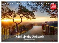 Sächsische Schweiz – Impressionen (Tischkalender 2025 DIN A5 quer), CALVENDO Monatskalender