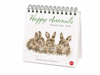 Hannah Dale: Happy Animals Premium-Postkartenkalender 2026