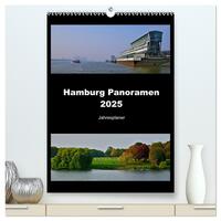 Hamburg Panoramen 2025 • Jahresplaner (hochwertiger Premium Wandkalender 2025 DIN A2 hoch), Kunstdruck in Hochglanz