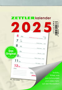 Zettler - Wochenabreißkalender 2025, 10,5x14,6cm, Abreißkalender mit Haushalts- und Gartentipps, Rezepten, Tages- und Wochenzählung, Namenstage, Monatsübersicht und deutsches Kalendarium