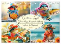 Niedliche Vögel! Trendige Schnabelstars erobern die Modewelt (Tischkalender 2025 DIN A5 quer), CALVENDO Monatskalender