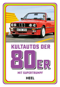 Quartett Kultautos der 80er. Kartenspiel Autoquartett