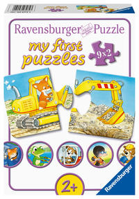 Children's puzzle 9x2 Teile - Tierische Baustelle