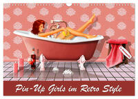 Pin-Up Girls im Retro Style by Mausopardia (Wandkalender 2025 DIN A3 quer), CALVENDO Monatskalender