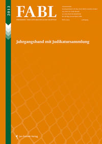 FABL Jahrgangsband mit Judikatursammlung 2013