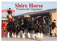 Shire Horse • Prunkvolle Giganten (Tischkalender 2025 DIN A5 quer), CALVENDO Monatskalender