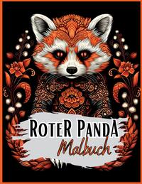 Schwarzes Malbuch „Roter Panda“.