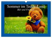 Sommer im Teddy-Land. Bär und Freunde (Wandkalender 2025 DIN A3 quer), CALVENDO Monatskalender