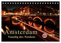 Amsterdam - Venedig des Nordens (Tischkalender 2025 DIN A5 quer), CALVENDO Monatskalender