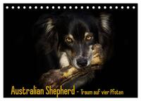 Australian Shepherd - Traum auf vier Pfoten (Tischkalender 2025 DIN A5 quer), CALVENDO Monatskalender