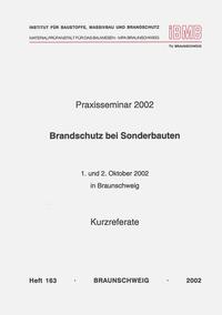 Praxisseminar Brandschutz bei Sonderbauten 2002