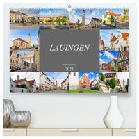 Lauingen Impressionen (hochwertiger Premium Wandkalender 2025 DIN A2 quer), Kunstdruck in Hochglanz