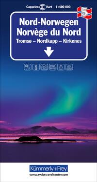 Kümmerly+Frey Regional-Strassenkarte 5 Nord-Norwegen 1:400.000