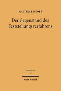 Der Gegenstand des Feststellungsverfahrens