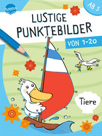 Lustige Punktebilder von 1-20. Tiere