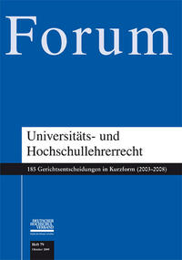 Universitäts- und Hochschullehrerrecht