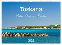 Toskana. Livorno - Volterra - Piombino (Wandkalender 2025 DIN A2 quer), CALVENDO Monatskalender