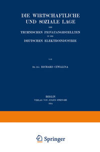 Die wirtschaftliche und soziale Lage der Technischen Privatangestellten in der Deutschen Elektroindustrie