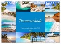 Traumstrände - Naturparadiese aus aller Welt (Wandkalender 2025 DIN A4 quer), CALVENDO Monatskalender